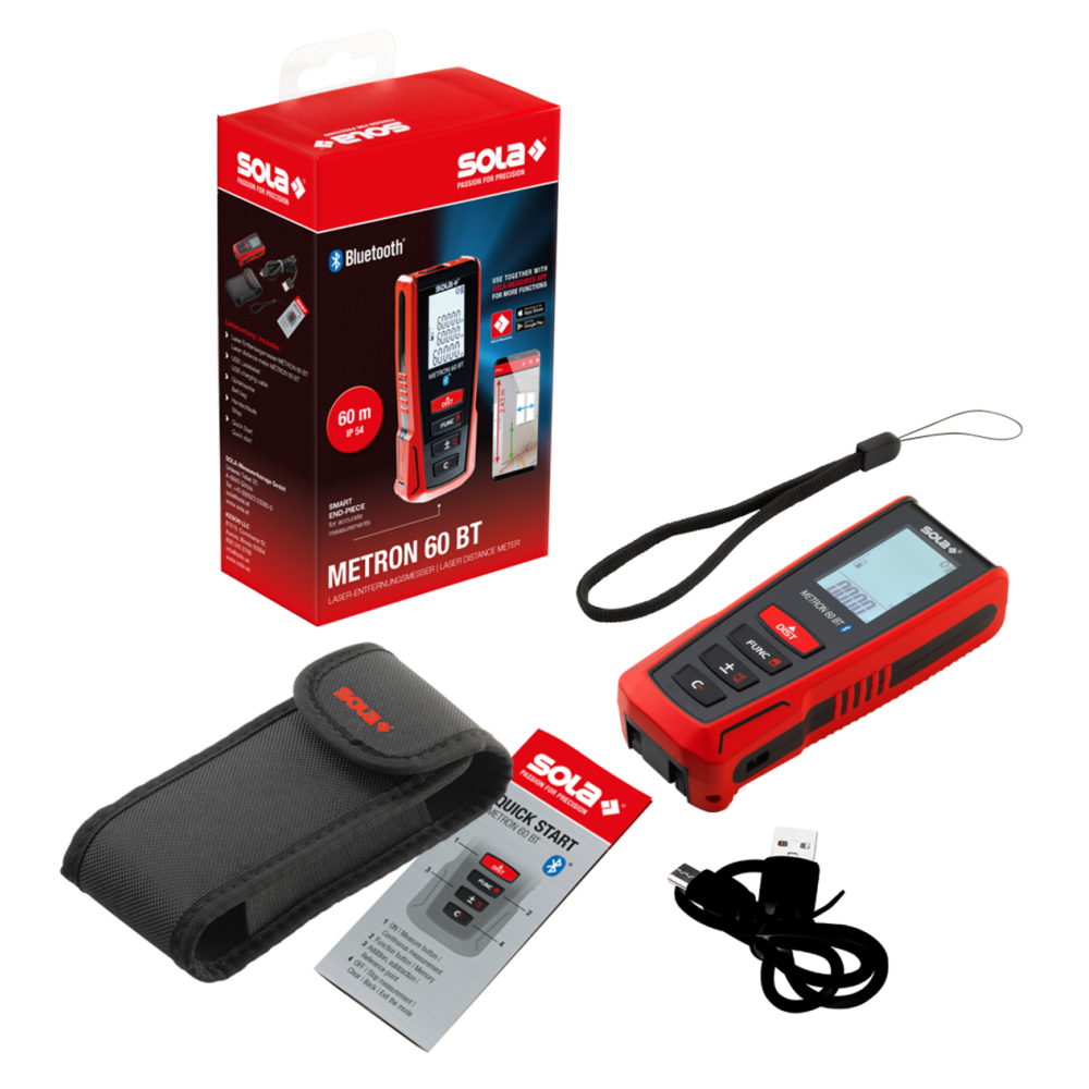 Misuratore laser Bluetooth Metron 60 BT Sola - Portata 60 mtSOLA