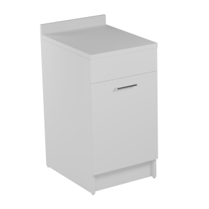 Mobile lavanderia 45x60X86h bianco matt apertura SX e ripiano interno Colavene -1