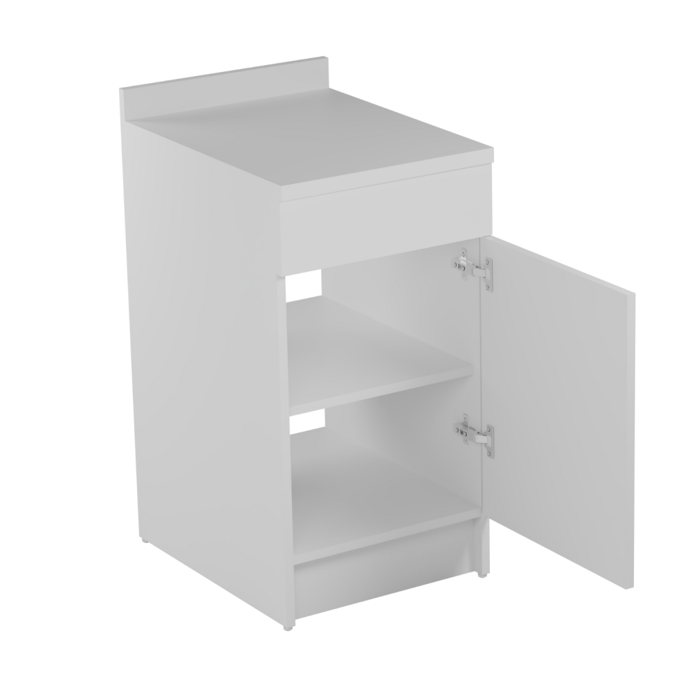 Mobile lavanderia 45x60X86h bianco matt apertura DX e ripiano interno Colavene -3