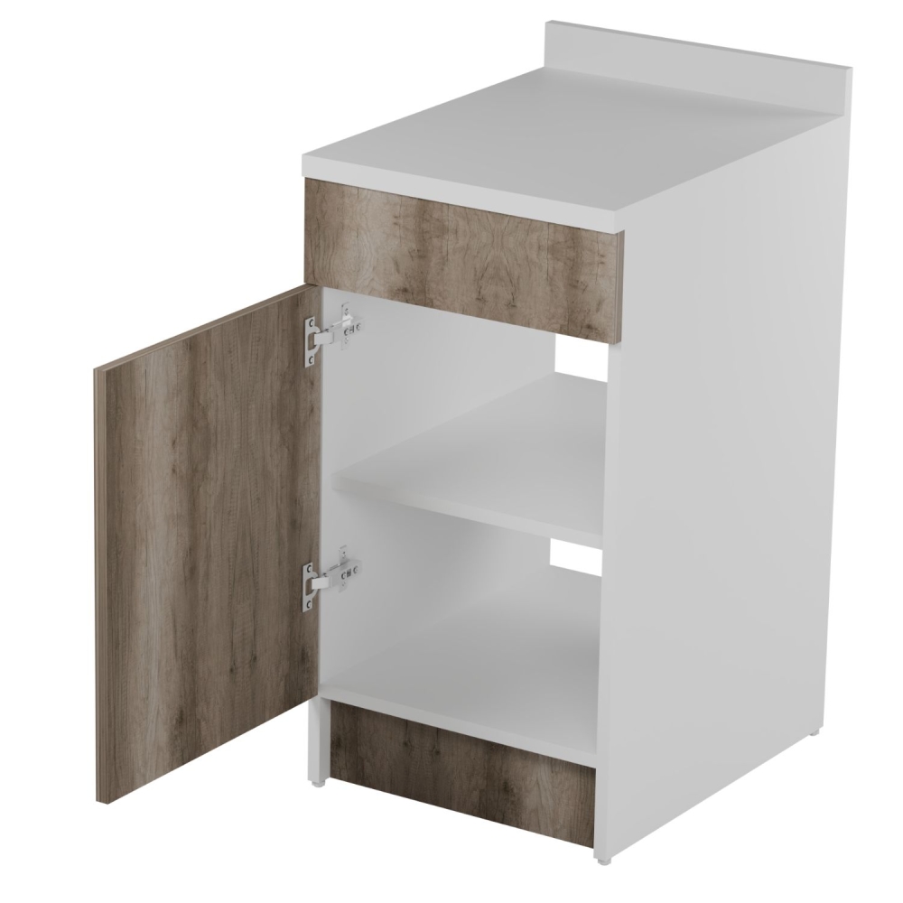 Mobile lavanderia 45x60X86h rovere apertura SX e ripiano interno Colavene -2