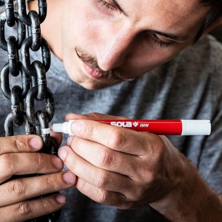 Marcatore industriale bianco – Pennarello bianco con punta reversibile 4 mm - SOLA -3