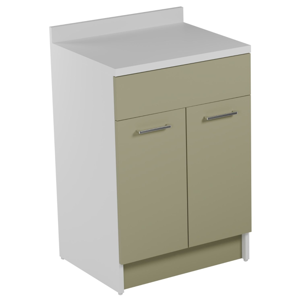 Mobile lavanderia con ripiani 50x60X86h verde matt Colavene -2