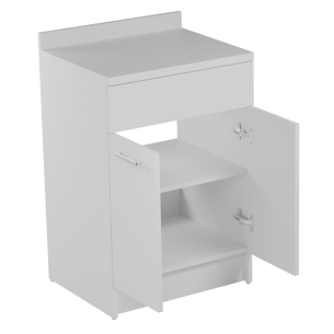 Mobile lavanderia con ripiani 50x60X86h bianco opaco Colavene -1