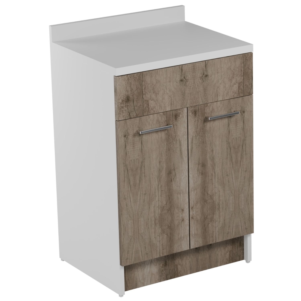 Mobile lavanderia con ripiani 50x60X86h rovere primitivo Colavene -2