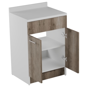 Mobile lavanderia con ripiani 60x60X86h rovere primitivo Colavene -1