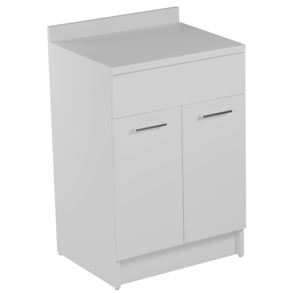 Mobile lavanderia con ripiani 60x60X86h bianco opaco Colavene -2