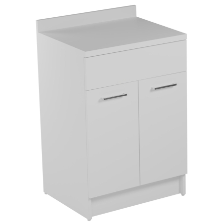 Mobile lavanderia con ripiani 60x60X86h bianco opaco Colavene -2