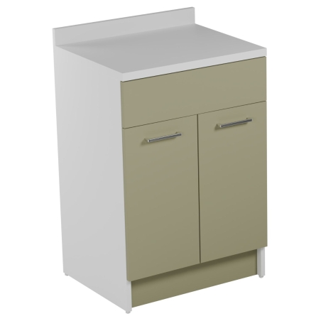 Mobile lavanderia con ripiani 60x60X86h verde matt Colavene -2