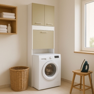 Mobile colonna 64x34xh210 vano lavatrice verde Brava1 Colavene -1