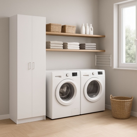 Mobile colonna 64x58xh210 con ripiani Colf1 bianco matt Colavene -2