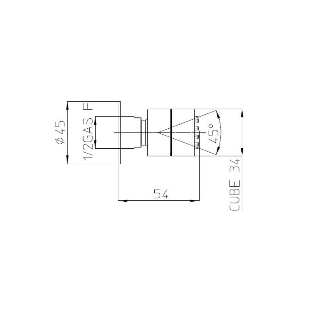 Soffione doccia autopulente 34x34 Bossini Cubic Gom I00135 -2