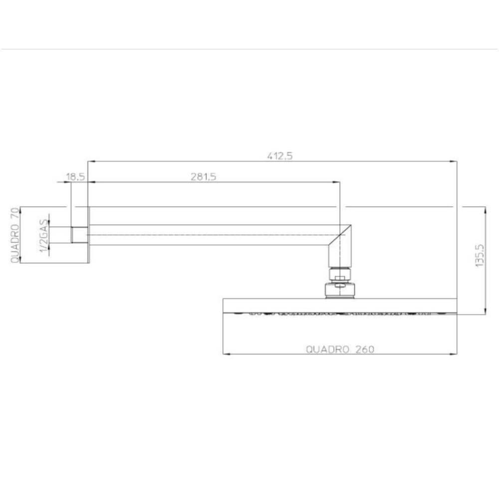 Soffione cromo Dream Cube Bossini H60715 -3