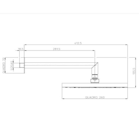 Soffione cromo Dream Cube Bossini H60715 -3