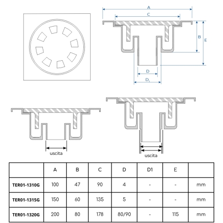 Chiusino sifonato in PVC Dakota -2