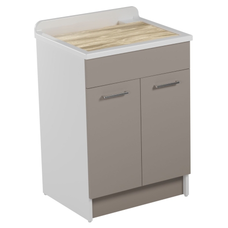 Lavatoio Colavene 60x50cm Jollywash con cesto portabiancheria corda -3