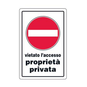 Cartello proprietà privata 30x20 cm FT 30410 -1