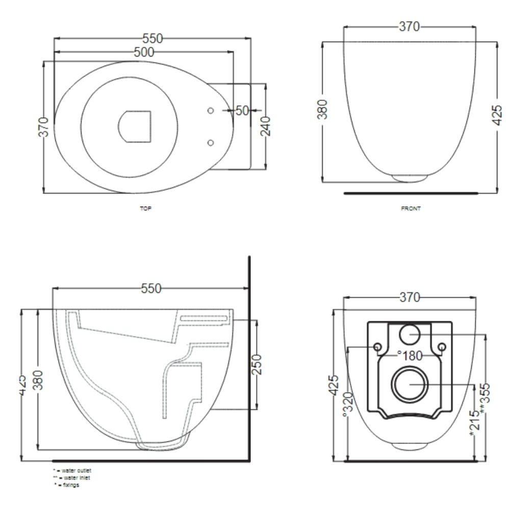 Sanitari sospesi 55x37 cm Cielo Ceramica Le Giare -3