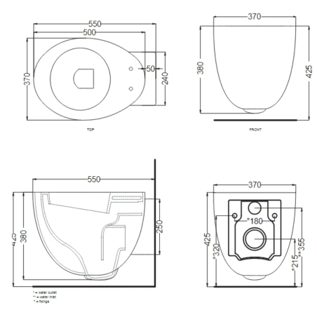 Sanitari sospesi 55x37 cm Cielo Ceramica Le Giare -3
