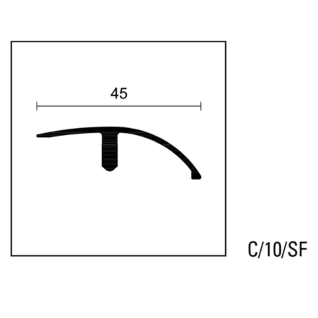 Profilo terminale a sguscio 270cm Unisystem Plus C Profilpas C/10/SF -2