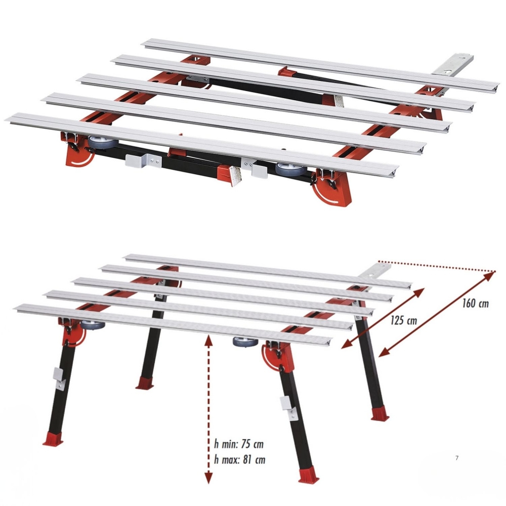 Banco di lavoro per grandi formati 125x170 cm Raimondi BIGFOOT XL -7