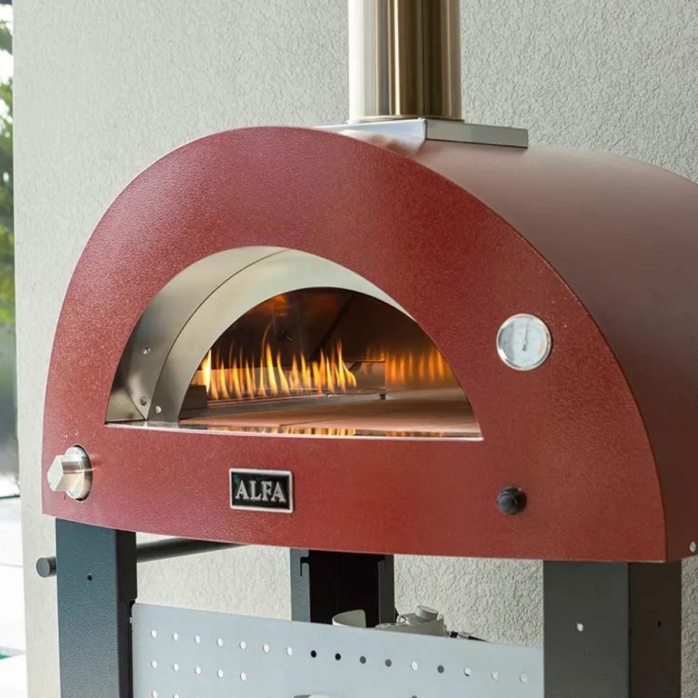 Forno a LEGNA 2 pizze Rosso Antico ALFA REFRATTARI Moderno -2