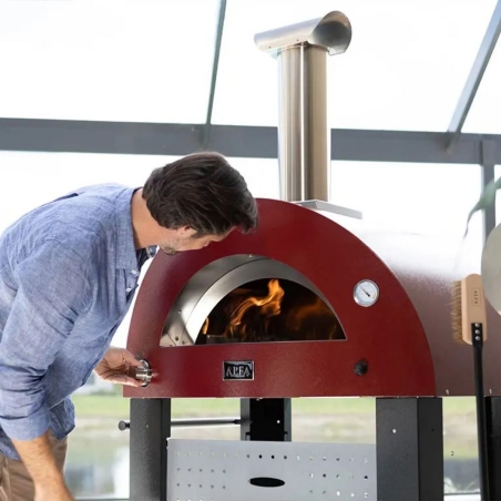 Forno a LEGNA 2 pizze Rosso Antico ALFA REFRATTARI Moderno -3