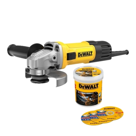 Smerigliatrice 115mm 750w + 100 Dischi per inox DEWALT DWE4036KIT -1