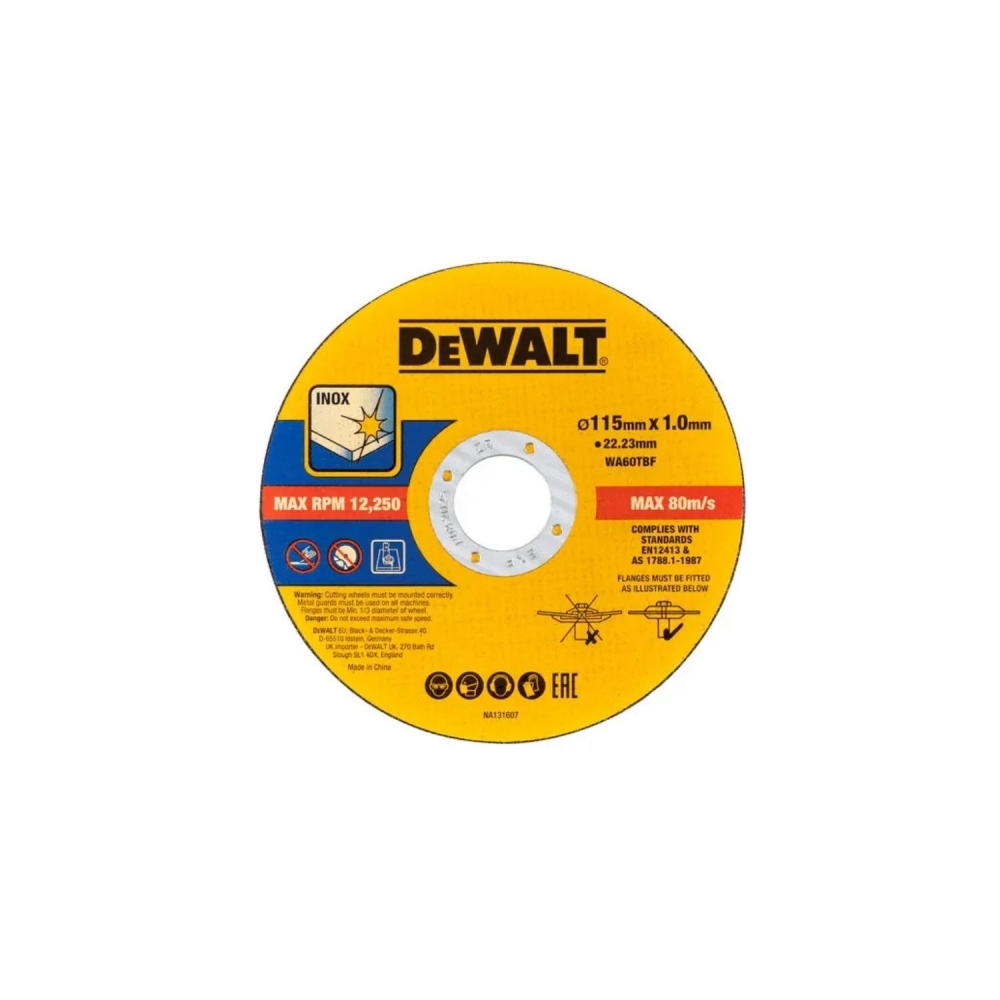 Smerigliatrice 115mm 750w + 100 Dischi per inox DEWALT DWE4036KIT -4