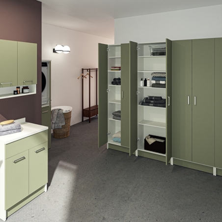 Mobile colonna 64x34xh210 con ripiani Brava10 verde Colavene -5
