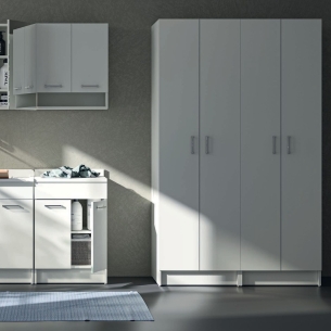 Mobile colonna 64x58xh210 con ripiani Colf1 bianco matt Colavene -1