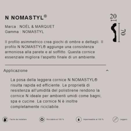 Cornice polistirolo interni Nomastyl N NMC -4