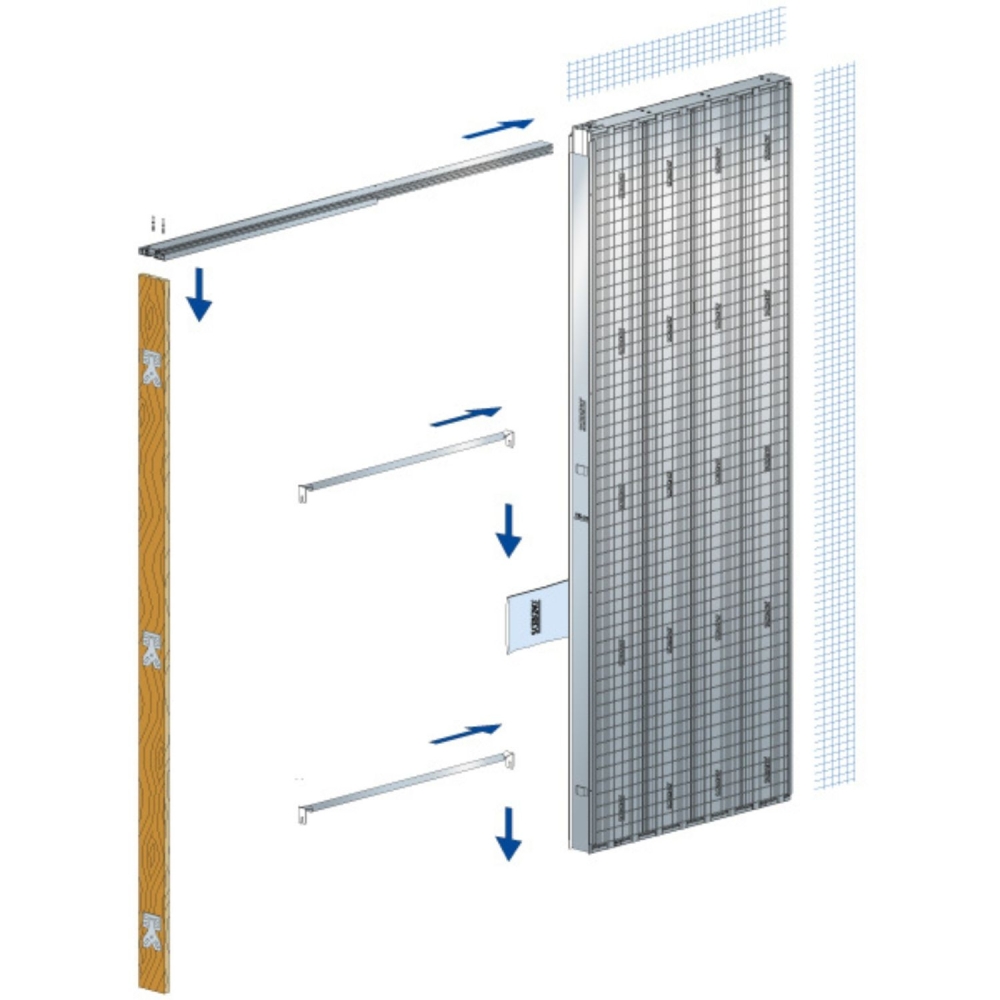 Controtelaio Scrigno per muratura da 105mm - Anta unica - Linea Maestro Platinum -5