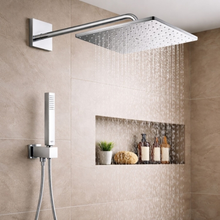 Set doccia Rainshower cube soff 31x31 + doccino Grohe -1