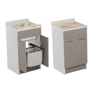 Lavatoio Colavene 50x45cm Jollywash con cesto portabiancheria corda -1