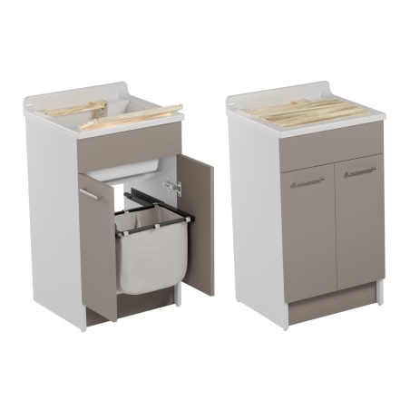 Lavatoio Colavene 50x45cm Jollywash con cesto portabiancheria corda -1