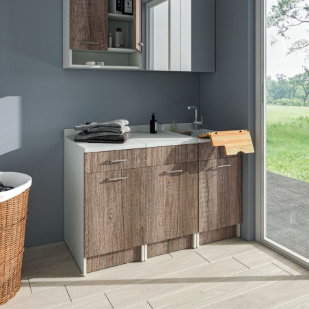 Mobile con lavatoio 45x50x86h cm Swash Colavene Rovere primitivo -5