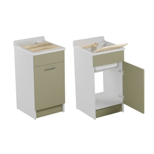 Mobile con lavatoio 50x45x86h cm Swash Colavene verde -1