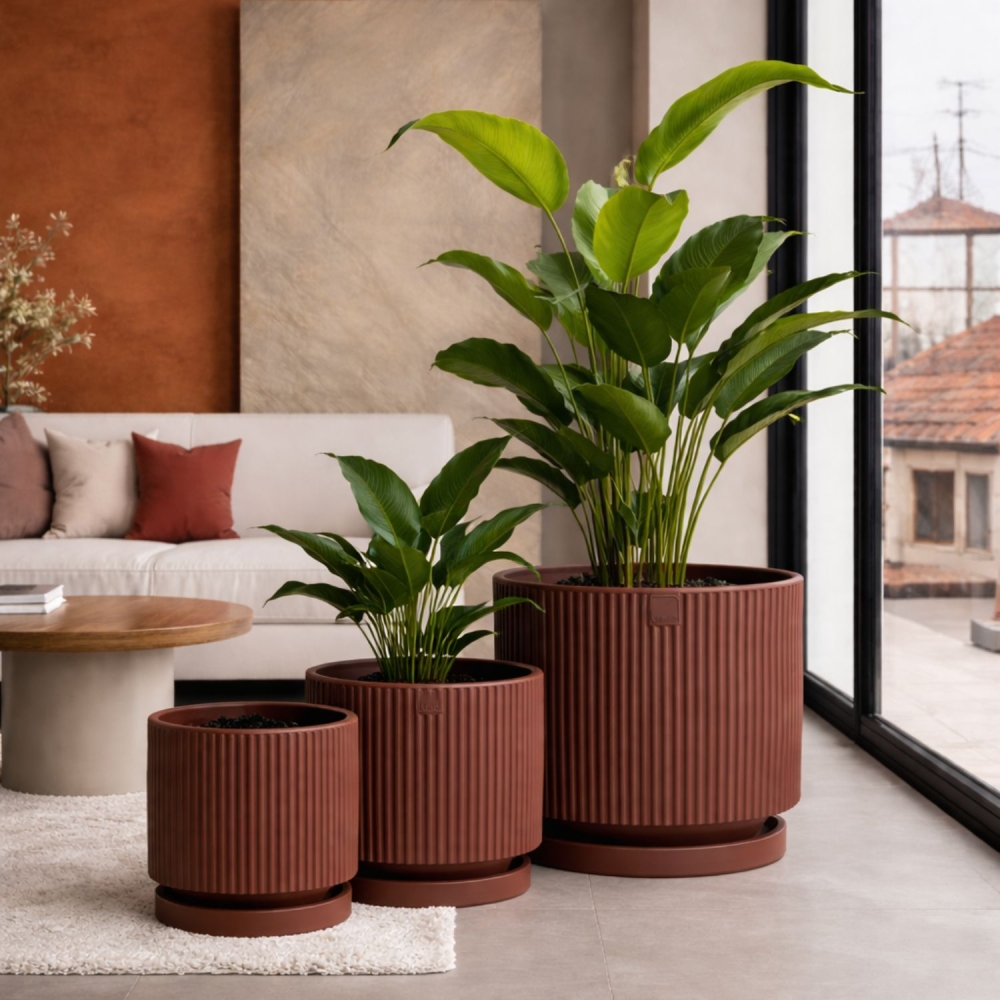 Vaso in polietilene Marrone Vertigo - Monacis -3