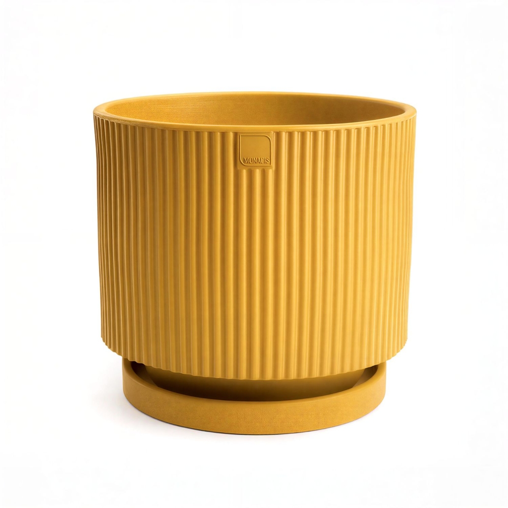 Vaso in polietilene Giallo Senape Vertigo - Monacis -2