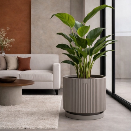 Vaso da giardino tortora Monacis Vertigo in polietilene -1