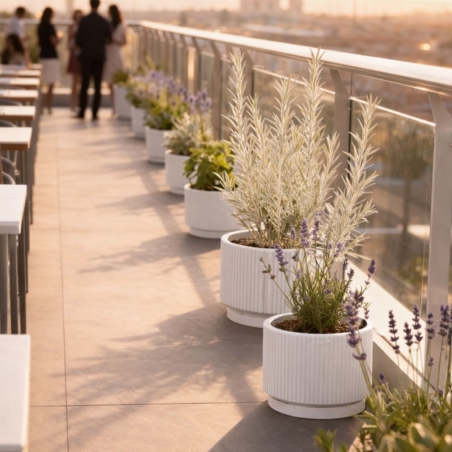 Vaso in polietilene Bianco Vertigo - MonacisMONACIS