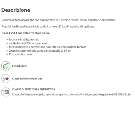 Caminetto frontale Ventilazione forzata 818310 EK63 FIREK 1 EVO Edilkamin -3
