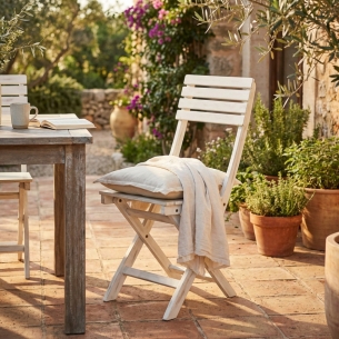 Sedia pieghevole in legno Bianca - DalilaEDENYA
