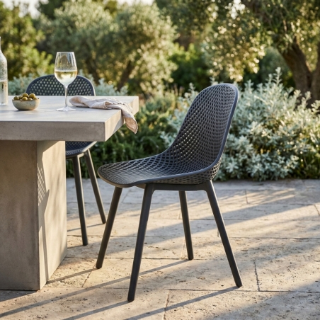 Sedia in polipropilene antracite VichyEDENYA