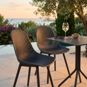 Sedia in polipropilene antracite VichyEDENYA