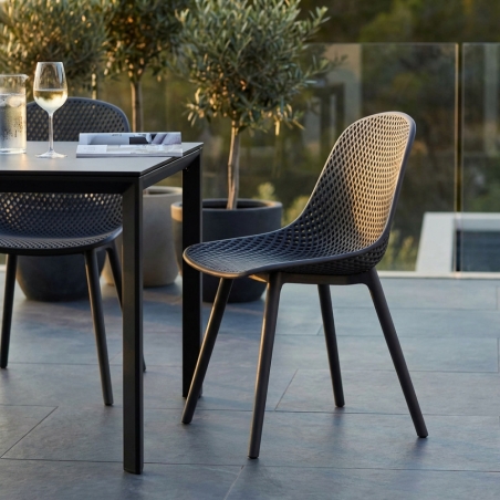 Sedia in polipropilene taupe VichyEDENYA