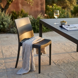 Sedia giardino in polipropilene Antracite PerlaEDENYA