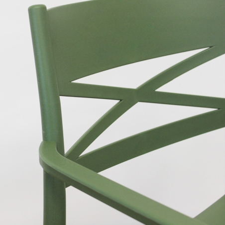 Sedia impilabile con braccioli in polipropilene Verde - DARLEENEDENYA