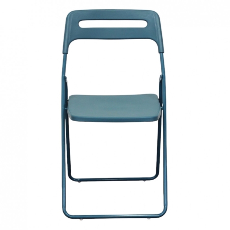 Sedia pieghevole in polipropilene verde petrolio - ELISABETHEDENYA