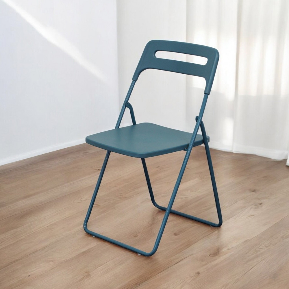 Sedia pieghevole in polipropilene verde petrolio - ELISABETHEDENYA